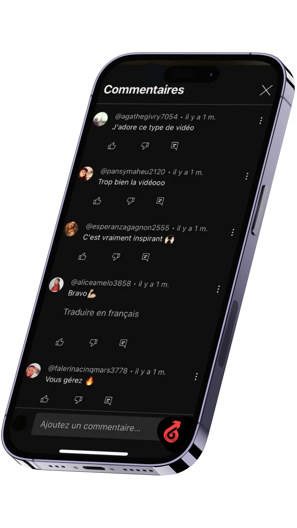 Commentaires YouTube - Agence BoostFR