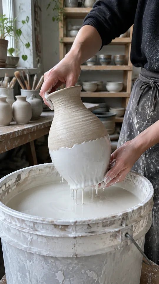 Vase plongé dans l’émail